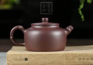 《品竹壺》宜興紫砂壺紫泥助理工藝美術(shù)師全手工茶壺茶具