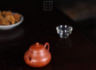 《孟臣款梨形》宜興朱泥紫砂壺手工收藏茶壺茶具梨形