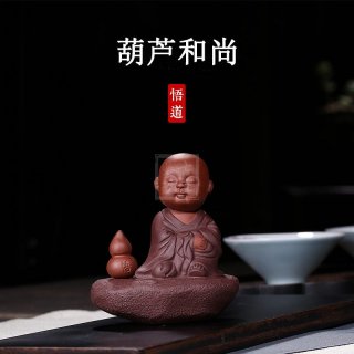 《葫蘆和尚》宜興紫砂壺民間藝人手工紫泥泡茶壺禮品