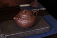 《大圓竹》宜興紫砂壺工藝美術師手工茶壺茶具紫泥