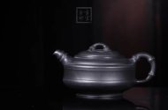 《雙線竹鼓》宜興紫砂壺工藝美術(shù)師手工茶壺茶具石黃泥雙線竹鼓