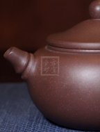 《竹影》宜興紫砂壺助理工藝美術(shù)師手工紫泥泡茶壺禮品