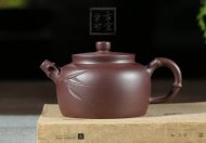 《品竹壺》宜興紫砂壺紫泥助理工藝美術(shù)師全手工茶壺茶具