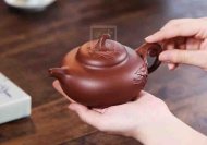 《櫻桃》宜興紫砂壺純手工底槽青泡茶壺