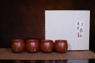 《空禪靜道紫砂杯》紫砂茶具茶壺純手工大紅袍