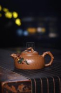 《閑情逸致》宜興紫砂壺全手工工藝美術(shù)師茶具純泡茶壺七彩桂花砂